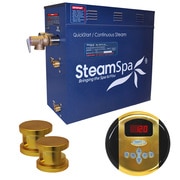 STEAMSPA Oasis 10.5 KW QuickStart Bath Generator in Polished Gold OA1050GD